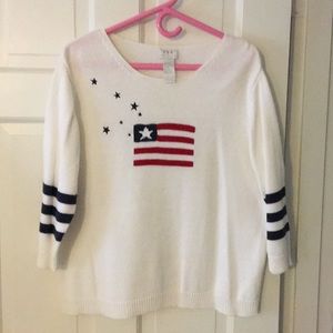 Patriotic Sweater with an American Flag